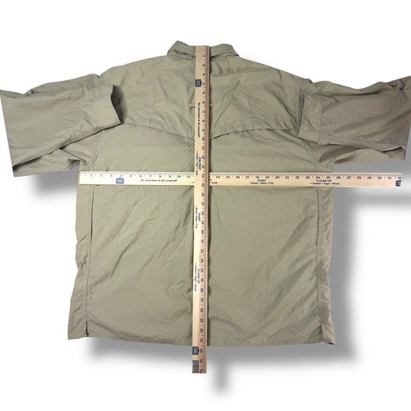 ExOfficio Khaki Long Sleeve Button Down Utility Shirt XL Outdoor - Picture 8 of 9